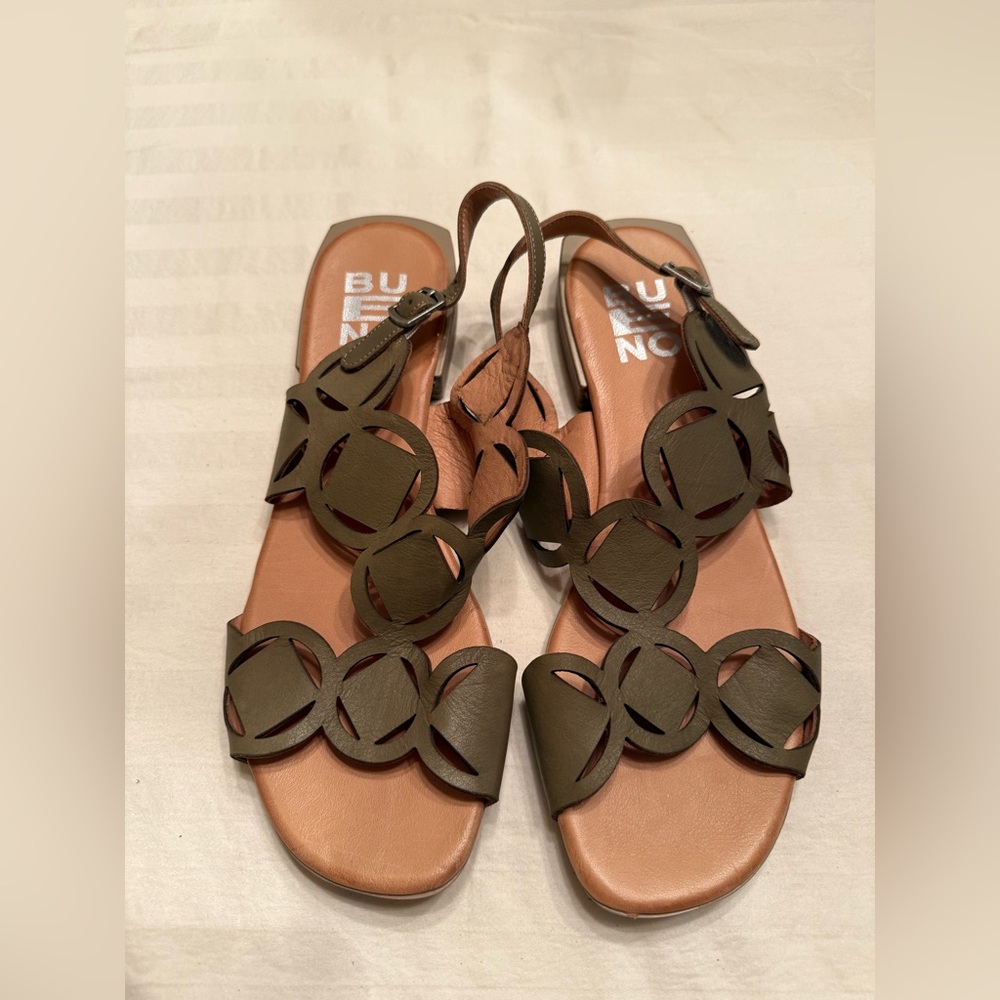 Brown Sandals with Cut-Out Design